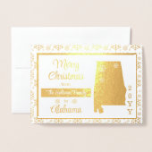 Vrolijk kerstfeest in de staat Alabama | Foto Folie Kaarten (Voorkant met envelop)