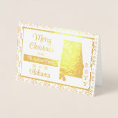 Vrolijk kerstfeest in de staat Alabama | Foto Folie Kaarten (Voorkant)