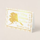 Vrolijk kerstfeest in de staat Alaska | Foto Folie Kaarten (Voorkant)