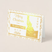 Vrolijk kerstfeest in de staat Idaho | Foto Folie Kaarten (Voorkant)