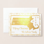 Vrolijk kerstfeest in de staat Massachusetts | Fot Folie Kaarten (Voorkant met envelop)