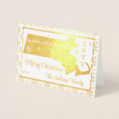 Vrolijk kerstfeest in de staat Massachusetts | Fot Folie Kaarten (Voorkant)