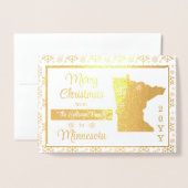 Vrolijk kerstfeest in de staat Minnesota | Foto Folie Kaarten (Voorkant met envelop)