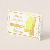 Vrolijk kerstfeest in de staat Mississippi | Foto Folie Kaarten (Voorkant)