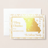 Vrolijk kerstfeest in de staat Missouri | Foto Folie Kaarten (Voorkant met envelop)