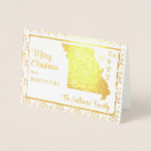 Vrolijk kerstfeest in de staat Missouri | Foto Folie Kaarten (Voorkant)