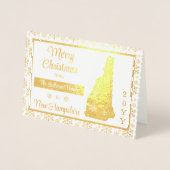 Vrolijk kerstfeest in de staat New Hampshire | Fot Folie Kaarten (Voorkant)