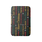 Vrolijk kerstfeest in een andere taal | badmat (Voorkant Verticaal)