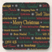 Vrolijk kerstfeest in een andere taal | bier onderzetter (Voorkant)