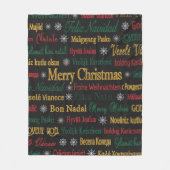 Vrolijk kerstfeest in een andere taal | fleece deken (Voorkant)