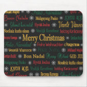Vrolijk kerstfeest in een andere taal | muismat (Voorkant)