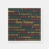 Vrolijk kerstfeest in een andere taal | servet (Voorkant)