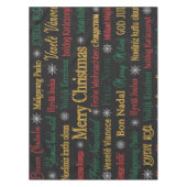 Vrolijk kerstfeest in een andere taal | tafelkleed (Voorkant)