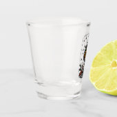 Vrolijk kerstfeest in een wijnglas shot glas (Links)