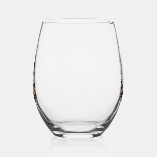 Vrolijk kerstfeest in een wijnglas wijnglas zonder voet (Rechts)