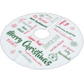 Vrolijk kerstfeest in elke boomrok kerstboom rok (Gekanteld)