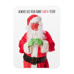 Vrolijk kerstfeest in Face Mask Sanitizer 2020 Magneet