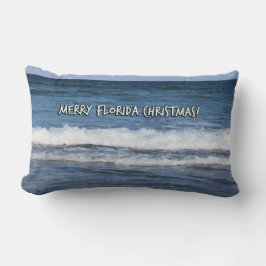 Vrolijk kerstfeest in Florida boven de blauwe ocea Kussen