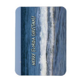 Vrolijk kerstfeest in Florida over de oceaan Magneet (Verticaal)