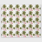 Vrolijk Kerstfeest in Florida, sneeuwman, cadeauom Cadeaupapier (Vlak)