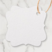 Vrolijk kerstfeest in funky tekst bedankjes labels (Achterkant)