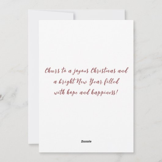 Vrolijk kerstfeest in gelukkig nieuwjaar winterdor feestdagenkaart (Achterkant)