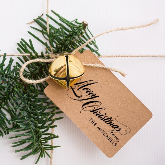 Vrolijk kerstfeest in gepantserd script zelfinktende stempel