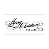 Vrolijk kerstfeest in gepantserd script zelfinktende stempel (Design)