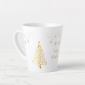 Vrolijk kerstfeest in Gold Latte Mok (Linkerhoek)