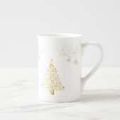 Vrolijk kerstfeest in Gold Porselein Kop (Rechts)