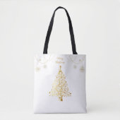 Vrolijk kerstfeest in Gold Tote Bag (Voorkant)