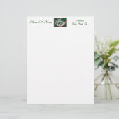 Vrolijk kerstfeest in Green Letterhead Briefhoofd Ontwerp (Staand voorkant)