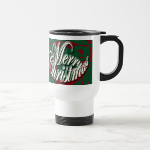 Vrolijk kerstfeest in Green Travel Mug Reisbeker