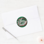 Vrolijk kerstfeest in groene Stickers (Envelop)