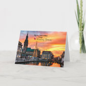 Vrolijk kerstfeest in Hamburg, Duitsland Kaart (Voorkant)