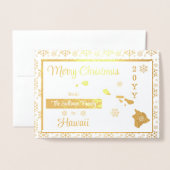 Vrolijk kerstfeest in Hawaï | Foto Folie Kaarten (Voorkant met envelop)