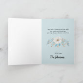 Vrolijk kerstfeest in het blauw feestdagen kaart (Binnen)