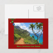 Vrolijk kerstfeest in het Briefkaart van Hawaï (Voorkant / Achterkant)