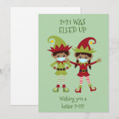 Vrolijk kerstfeest in het etnisch gezichtsmasker 2 feestdagenkaart (Voorkant / Achterkant)