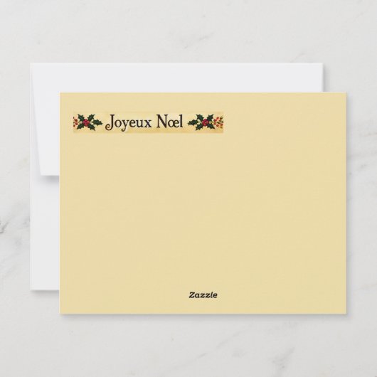 Vrolijk kerstfeest in het Frans Feestdagenkaart (Achterkant)