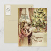 Vrolijk kerstfeest in het Frans Feestdagenkaart (Voorkant / Achterkant)