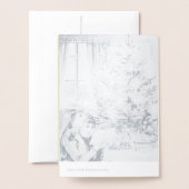 Vrolijk kerstfeest in het Frans - luxe zilver Folie Kaarten (Met envelop)