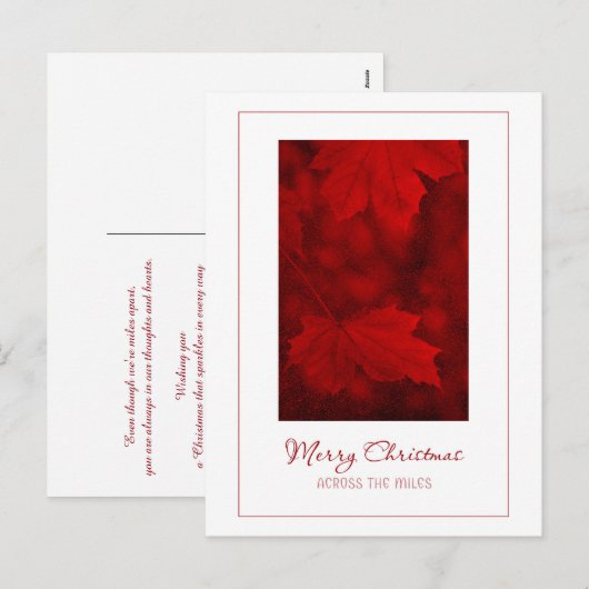 Vrolijk kerstfeest in het Miles Briefkaart (Voorkant / Achterkant)