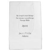 Vrolijk kerstfeest in het Pools Wesołych Świąt Medium Cadeauzakje (Achterkant)