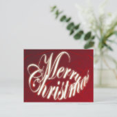 Vrolijk kerstfeest in het rode Briefkaart (Staand voorkant)
