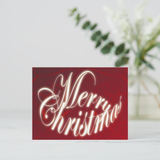 Vrolijk kerstfeest in het rode Briefkaart (Staand voorkant)