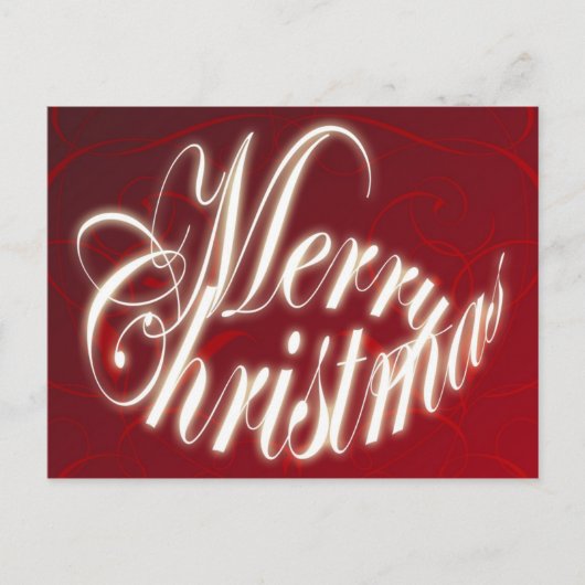 Vrolijk kerstfeest in het rode Briefkaart (Voorkant)