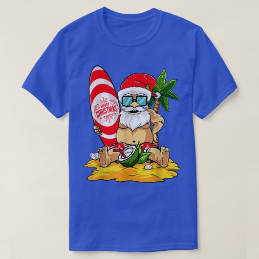 Vrolijk kerstfeest in het T-shirt in juli Hawaiian (Design voorkant)