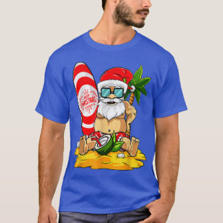 Vrolijk kerstfeest in het T-shirt in juli Hawaiian