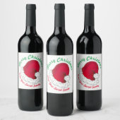 Vrolijk kerstfeest in je geheim Pet voor de kerstm Wijn Etiket (Flessen)